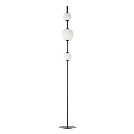 LED FLOOR LIGHT 12W 3000K GLASS &METAL WHITE+BLACK (20135 Zambelis) - Zambelis