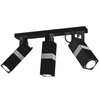 Lampa sufitowa VIDAR BLACK/CHROME 3xGU10 (MLP6286) - Milagro