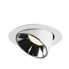 NUMINOS® GIMBLE XL, oprawa sufitowa wpuszczana biała/chromowana 4000 K 20° (1006076) - SLV