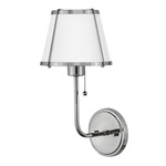 Kinkiet Clarke - 1 źródło światła - Polerowany nikiel (HK-CLARKE1-PN-WH) - Elstead Lighting