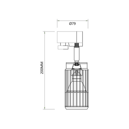 VERTICAL BLACK TRACK 1xGU10 (ML0293) - Milagro