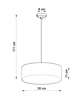 Lampa wisząca ARENA 35 czarna (SL.0115) - Sollux