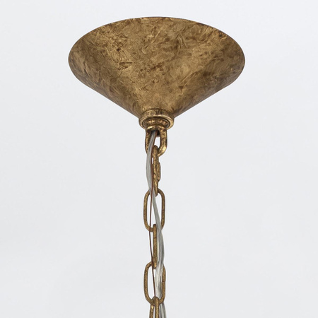 Efektowna lampa wisząca Meridian - 3 źródła światła - Przecierane złoto (QN-MERIDIAN-3P-DG) - Quintiesse