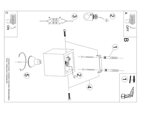 Plafon QUAD beton zielona oliwka (SL.1845) - Sollux Lighting