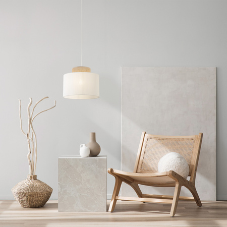 DUO WHITE JUTA LAMPA WISZĄCA 1 (1856) - TK Lighting