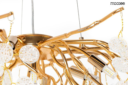 Ekskluzywna złota lampa wisząca RIVIERA 80 clear (5900168832954) - Moosee