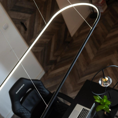 Lampa wisząca Ledowe Okręgi Oval No.1 120cm 3k czarna (LA069/PO_120_40_in_3k_black) - ALTAVOLA DESIGN