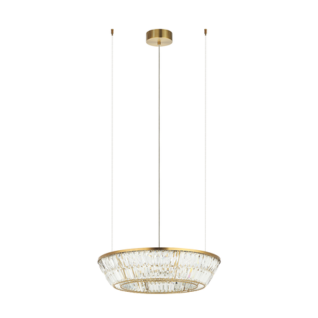 PENDANT LED LIGHT 38W 3000K METAL-CRYSTAL ANTIQUE BRASS (23046 Zambelis) - Zambelis