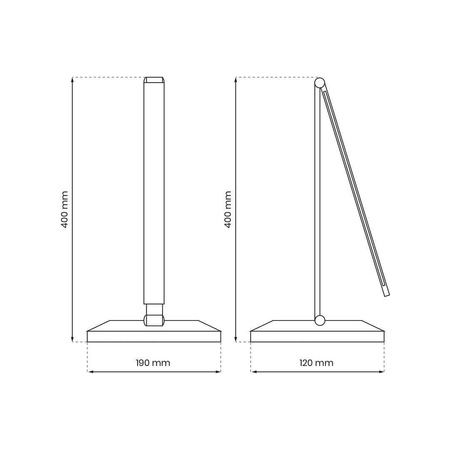 Lampa biurkowa z ładowaniem indukcyjnym VARIO BLACK LED (ML8866) - Milagro