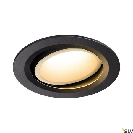 NUMINOS® MOVE DL L, wewnętrzna oprawa sufitowa wpuszczana LED, czarna/biała 2700 K 20° obrotowa i pochylana (1003626) - SLV