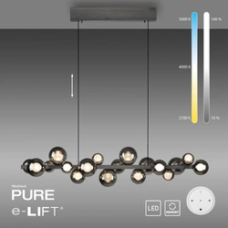 Lampa wisząca z płynną regulacją wysokości PURE E-POPUP 120cm SZARY (2557-15) - Paul Neuhaus