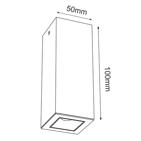Plafon A - Glare 1 - Biały (100 mm) 3000K   (1031) - Brosline