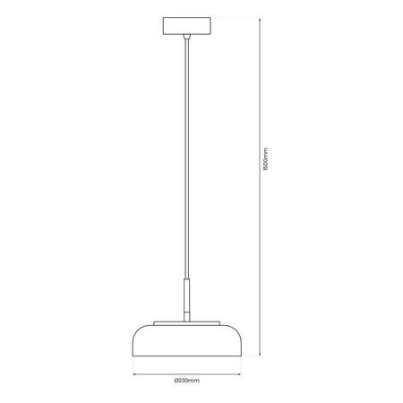 Lampa wisząca VETRO AMBER 6W (ML1045) - Milagro