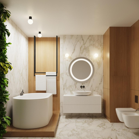 Kinkiet HALO czarny IP44 (SL.1712) - Sollux Lighting