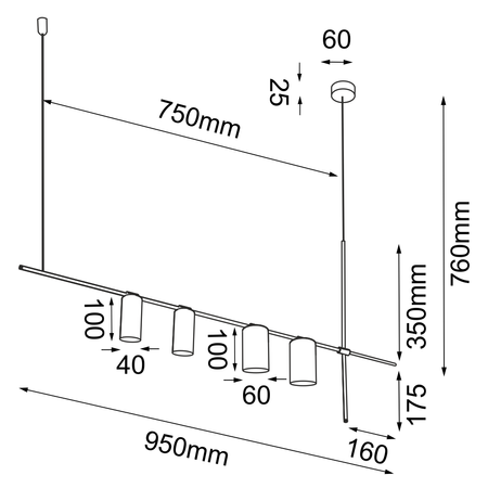 Lampa wisząca Namasu - Czarna   (7928) - Shilo