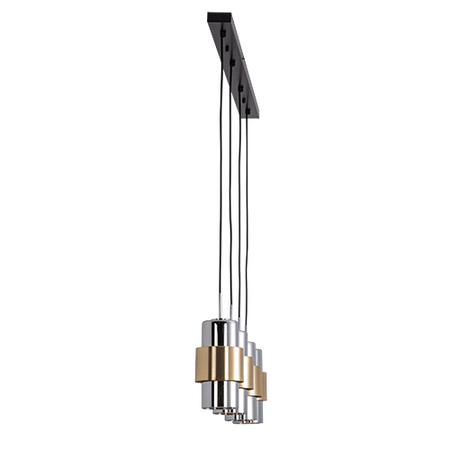 LINE LIGHT 4XE27 GOLD MATT CHROME CLASS (22143 Zambelis) - Zambelis