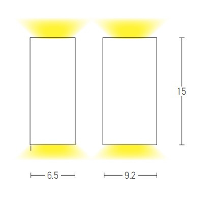 OUTDOOR WALL LIGHT 2XGU10 GRAPHITE (E122 Zambelis) - Zambelis