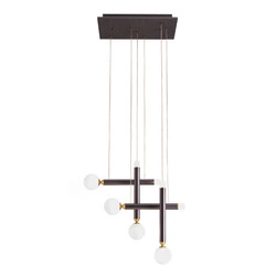 Lampa Wisząca SEVENTY 4 Kol. Brąz Utleniony (0080.31.BRL) - Vivida