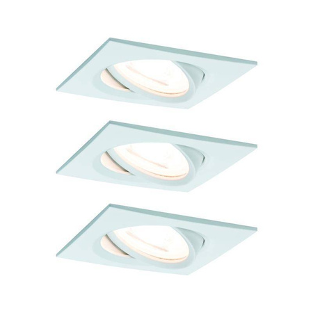 Zestaw Oprawa wbudowana Nova Coin LED 3-st ściemnianie ruchoma 3x6,5W 2700K 230V Biały Mat/Aluminium (PL93490) - PAULMANN