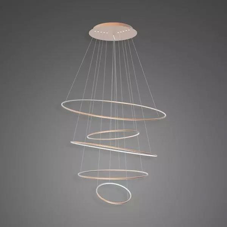 Lampa wisząca Ledowe Okręgi No.5 120cm 3k miedziana Dali (LA085/P_120_in_3k_copper_Dali) - ALTAVOLA DESIGN