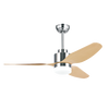 PENDANT FAN CHROME MAT MAPLE WOOD 18W LED (19131 Zambelis) - Zambelis