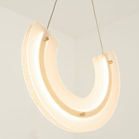 PENDANT LED LIGHT 11W 3000K ALUMINIUM-GLASS GOLD (23030 Zambelis) - Zambelis