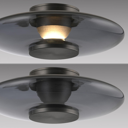 Szklany, ściemnialny kinkiet PURE VITRUM SZARY (6082-15) - Paul Neuhaus