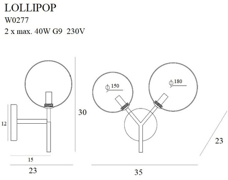 Kinkiet LOLLIPOP (W0277) - MAXlight