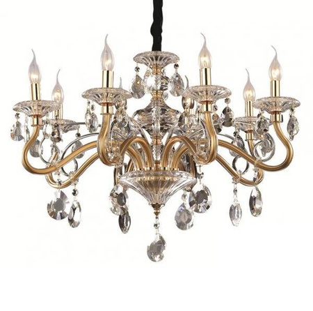 Lampa wisząca NEGRESCO SP8 kol. złoty (087764) Ideal Lux - żyrandol