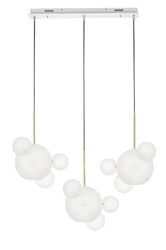 MOOSEE lampa wisząca CAPRI LINE 3 złota   / biała - 180 LED, aluminium, szkło (MSE1501100546) - Moosee