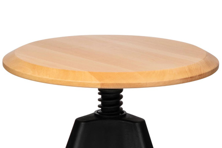 Stołek JERRY czarny - polipropylen, drewno (PW-017.CZARNY) - King Home