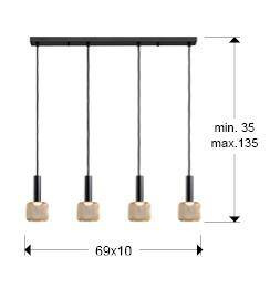 Sincro lampa wisząca 4L (175395) - Schuller