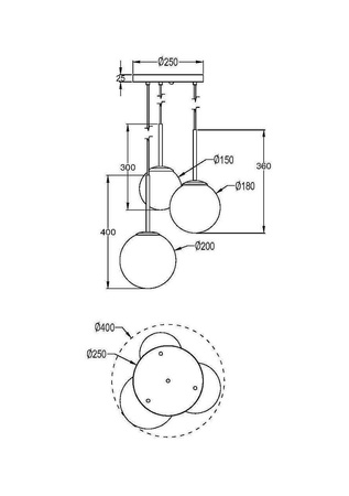 Lampa wisząca Basic form złota 3 (MOD321PL-03G1) - Maytoni