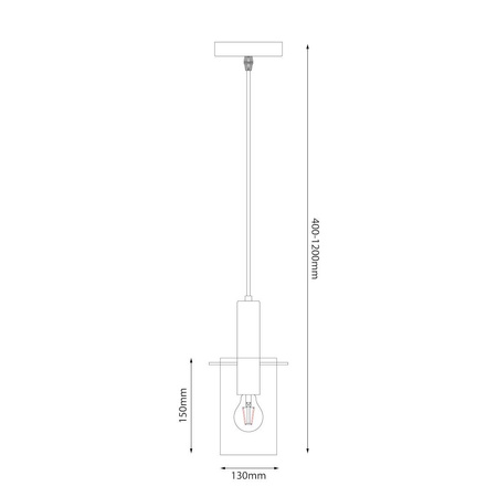 Lampa wisząca Arcadia Black 1xE27 (ML1818) - Milagro