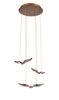 Designerska lampa wisząca GUFO 3 LED różowe złoto 36 cm (ST-DL8506) - Step into Design