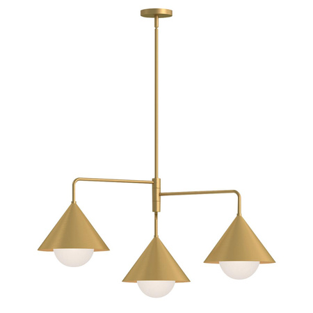 Żyrandol Remyck - 3 źródła światła - Szczotkowane złoto (ALM-REMYCK3-GD) - Elstead Lighting