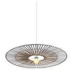 PENDANT LIGHT BAMBOO METAL 1XE27 WHITE (19106 Zambelis) - Zambelis