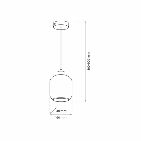 Lampa wisząca SOMBRA SMOKED 1xE27 (MLP8373) - Milagro