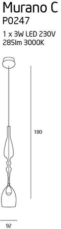 Lampa wisząca Murano C (P0247) Maxlight - żyrandol
