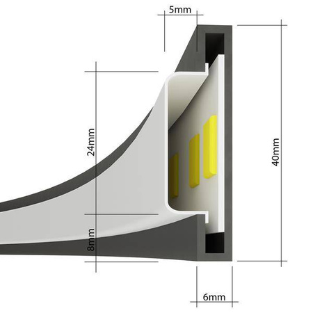 Lampa sufitowa RIO 55 biały LED 3000K (TH.125) - Thoro Lighting