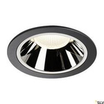 NUMINOS® DL XL, wewnętrzna oprawa sufitowa wpuszczana LED, czarna/chrom, 4000 K 55° (1004041) - SLV