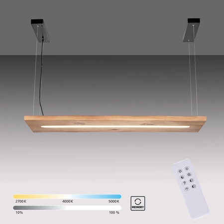 PALMA LAMPA WISZĄCA DREWNO/CZARNY (2625-79) - Paul Neuhaus