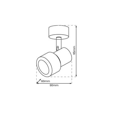Lampa sufitowa Cino Spot 1 biała (ML9944) - Milagro