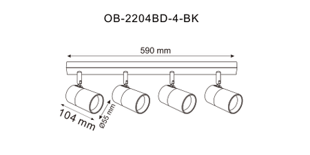 FORI LISTWA CZARNA-ZŁOTA/BLACK-GOLD (OB-2204BD-4-BK) - Zuma Line