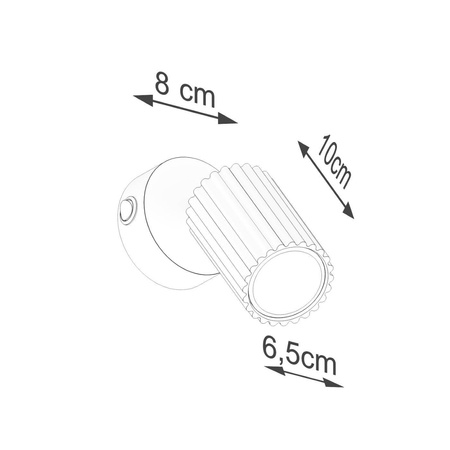 Kinkiet KARBON biały z włącznikiem (SL.1541) - Sollux Lighting