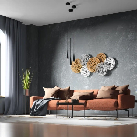 Pojedyncza Lampa Wisząca Elysia 1xLED czarna  (PL0121-BK) - Yaskr