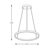 Lampa wisząca BRENO czarna Ø 80 cm (2023201-BK80) - Zuma Line