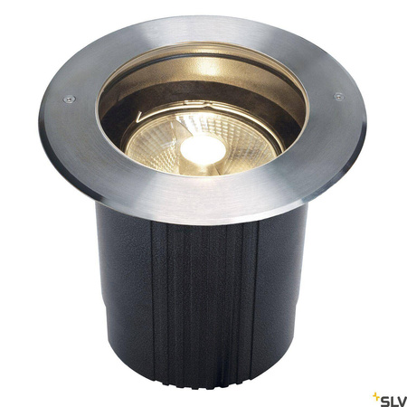 DASAR 215, lampa podłogowa wpuszczana outdoor, QPAR111, IP67, okrągła, stal nierdzewna 316, maks. 75W (229230) - SLV