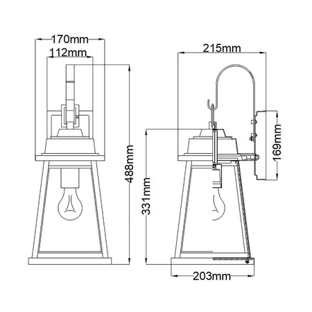 Kinkiet zewnętrzny Bainbridge (HK-BAINBRIDGE-M-OZ) - Elstead Lighting