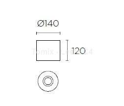 Abażur okrągły XS piasek &#216;140mm (PAN-175-BY) - Leds-C4